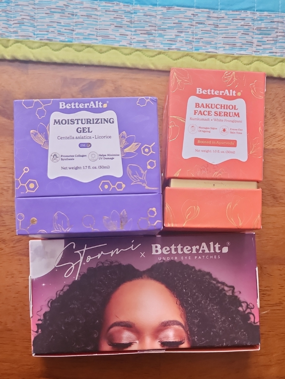 New BetterAlt Skincare Set - AM/PM Eyepads, Moisturizing Gel, Face Serum. Sealed